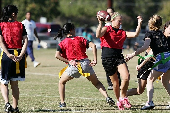 The Cheetahs (chemical engineering team) lost in the Fall 2008 UT flag football intramural championship game on November 9, 2008.
Filename: SRM_20081109_15253897.jpg
Aperture: f/5.0
Shutter Speed: 1/2500
Body: Canon EOS-1D Mark II
Lens: Canon EF 300mm f/2.8 L IS