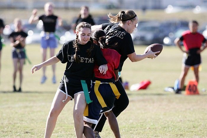 The Cheetahs (chemical engineering team) lost in the Fall 2008 UT flag football intramural championship game on November 9, 2008.

Filename: SRM_20081109_15392075.jpg
Aperture: f/4.0
Shutter Speed: 1/1600
Body: Canon EOS-1D Mark II
Lens: Canon EF 300mm f/2.8 L IS