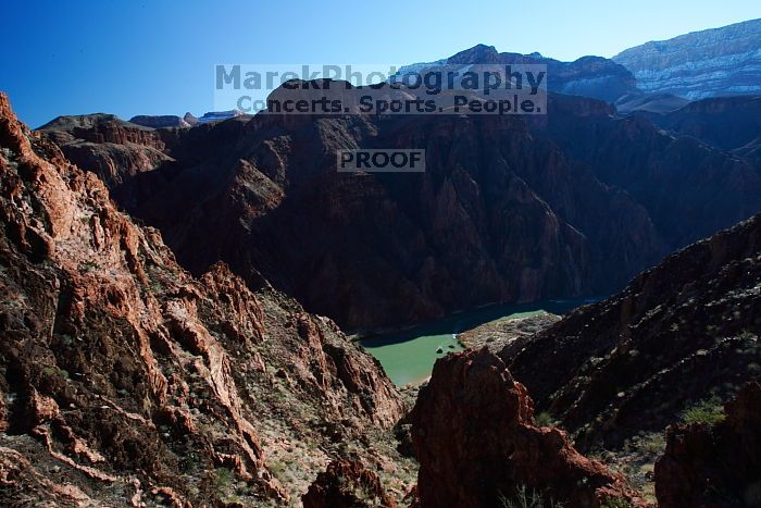 Hike to the Phantom Ranch overlook, while backpacking the Grand Canyon with Beth, Friday, January 2, 2009.
Filename: SRM_20090102_14113258.JPG
Aperture: f/16.0
Shutter Speed: 1/25
Body: Canon EOS-1D Mark II
Lens: Canon EF 16-35mm f/2.8 L