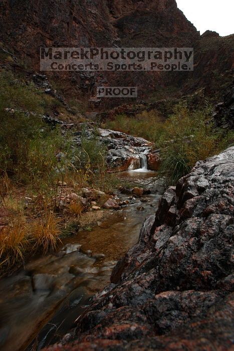 Hiking up the Bright Angel trail from Bright Angel campground to Indian Garden campground, while backpacking the Grand Canyon with Beth, Saturday, January 3, 2009.
Filename: SRM_20090103_10235911.JPG
Aperture: f/22.0
Shutter Speed: 6/10
Body: Canon EOS-1D Mark II
Lens: Canon EF 16-35mm f/2.8 L