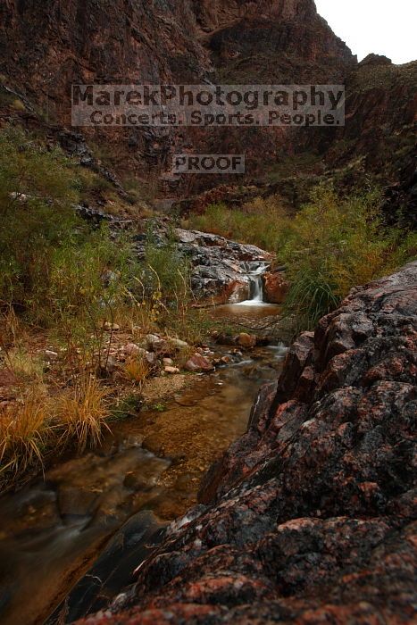Hiking up the Bright Angel trail from Bright Angel campground to Indian Garden campground, while backpacking the Grand Canyon with Beth, Saturday, January 3, 2009.
Filename: SRM_20090103_10245516.JPG
Aperture: f/22.0
Shutter Speed: 8/10
Body: Canon EOS-1D Mark II
Lens: Canon EF 16-35mm f/2.8 L