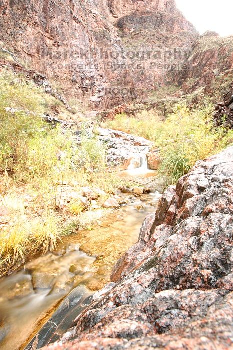 Hiking up the Bright Angel trail from Bright Angel campground to Indian Garden campground, while backpacking the Grand Canyon with Beth, Saturday, January 3, 2009.
Filename: SRM_20090103_10250719.JPG
Aperture: f/22.0
Shutter Speed: 5/1
Body: Canon EOS-1D Mark II
Lens: Canon EF 16-35mm f/2.8 L