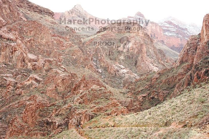 Hiking up the Bright Angel trail from Bright Angel campground to Indian Garden campground, while backpacking the Grand Canyon with Beth, Saturday, January 3, 2009.
Filename: SRM_20090103_12080059.JPG
Aperture: f/11.0
Shutter Speed: 1/15
Body: Canon EOS-1D Mark II
Lens: Canon EF 16-35mm f/2.8 L