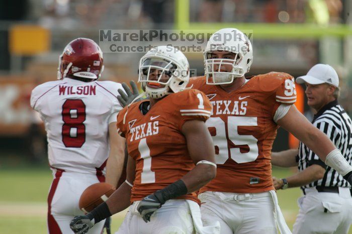 The University of Texas football team defeated the Arkansas Razorbacks with a score of 52-10 in Austin, TX on Saturday, September 27, 2008.

Filename: SRM_20080927_17034807.jpg
Aperture: f/5.6
Shutter Speed: 1/800
Body: Canon EOS-1D Mark II
Lens: Canon EF 300mm f/2.8 L IS