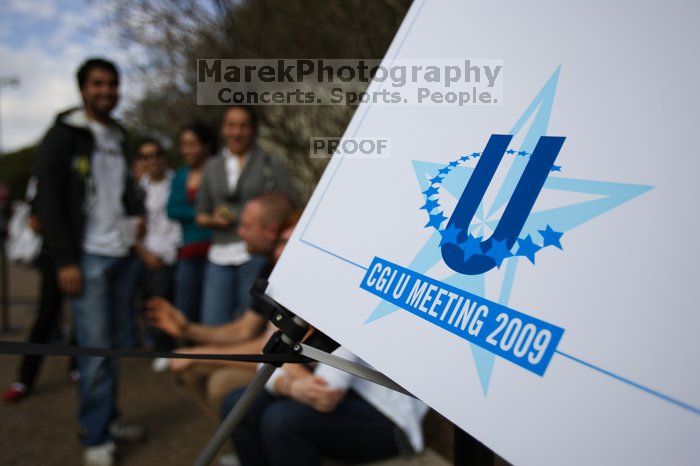 Day one of the 2nd Annual Clinton Global Initiative University (CGIU) meeting was held at The University of Texas at Austin, Friday, February 13, 2009.

Filename: SRM_20090213_14570370.jpg
Aperture: f/2.8
Shutter Speed: 1/1600
Body: Canon EOS-1D Mark II
Lens: Canon EF 16-35mm f/2.8 L