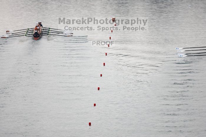 The Texas Rowing first varsity eight team, with coxswain Mary Cait McPherson, stroke Jen VanderMaarel, Felicia Izaguirre-Werner, Meg George, Nancy Arrington, Jelena Zunic, Karli Sheahan, Colleen Irby and Sara Cottingham, finished with a time of 6:44.7, defeating Duke which completed the race in 6:49.9. This was the second session of the Longhorn Invitational, Saturday morning, March 21, 2009 on Lady Bird Lake. They later won one more race against UCF on Sunday.
Filename: SRM_20090321_08405692.jpg
Aperture: f/2.8
Shutter Speed: 1/3200
Body: Canon EOS-1D Mark II
Lens: Canon EF 300mm f/2.8 L IS
