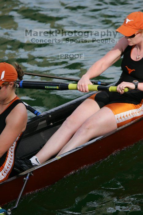 The Texas Rowing second varsity eight team finished with a time of 7:29.5, losing to Wisconsin, which completed the race in 7:15.5. This was the third session of the Longhorn Invitational, Saturday afternoon, March 21, 2009 on Lady Bird Lake.
Filename: SRM_20090321_16285558.jpg
Aperture: f/4.0
Shutter Speed: 1/1250
Body: Canon EOS-1D Mark II
Lens: Canon EF 300mm f/2.8 L IS