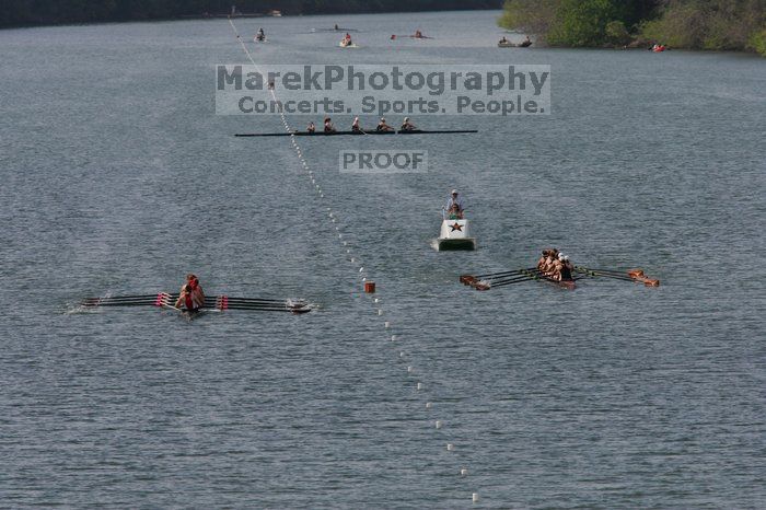The Texas Rowing first varsity eight team, with coxswain Mary Cait McPherson, stroke Jen VanderMaarel, Felicia Izaguirre-Werner, Meg George, Nancy Arrington, Jelena Zunic, Karli Sheahan, Colleen Irby and Sara Cottingham, finished with a time of 7:09.3, losing to Wisconsin, which completed the race in 7:01.1. This was the third session of the Longhorn Invitational, Saturday afternoon, March 21, 2009 on Lady Bird Lake.
Filename: SRM_20090321_16343775.jpg
Aperture: f/8.0
Shutter Speed: 1/2000
Body: Canon EOS-1D Mark II
Lens: Canon EF 300mm f/2.8 L IS