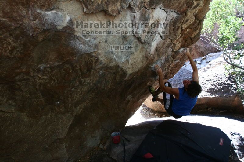 Rock climbing in Hueco Tanks State Park and Historic Site during the Hueco Tanks Awesome Fest 2.0 trip, Saturday, September 04, 2010.
Filename: SRM_20100904_13053945.JPG
Aperture: f/4.0
Shutter Speed: 1/200
Body: Canon EOS 20D
Lens: Canon EF 16-35mm f/2.8 L