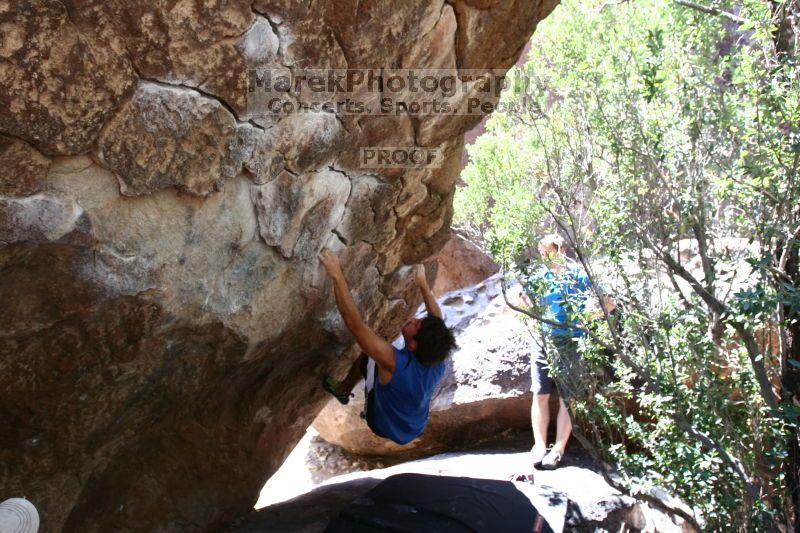 Rock climbing in Hueco Tanks State Park and Historic Site during the Hueco Tanks Awesome Fest 2.0 trip, Saturday, September 04, 2010.
Filename: SRM_20100904_13105266.JPG
Aperture: f/4.0
Shutter Speed: 1/200
Body: Canon EOS 20D
Lens: Canon EF 16-35mm f/2.8 L