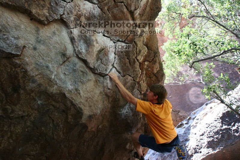 Rock climbing in Hueco Tanks State Park and Historic Site during the Hueco Tanks Awesome Fest 2.0 trip, Saturday, September 04, 2010.

Filename: SRM_20100904_13172578.JPG
Aperture: f/4.0
Shutter Speed: 1/200
Body: Canon EOS 20D
Lens: Canon EF 16-35mm f/2.8 L