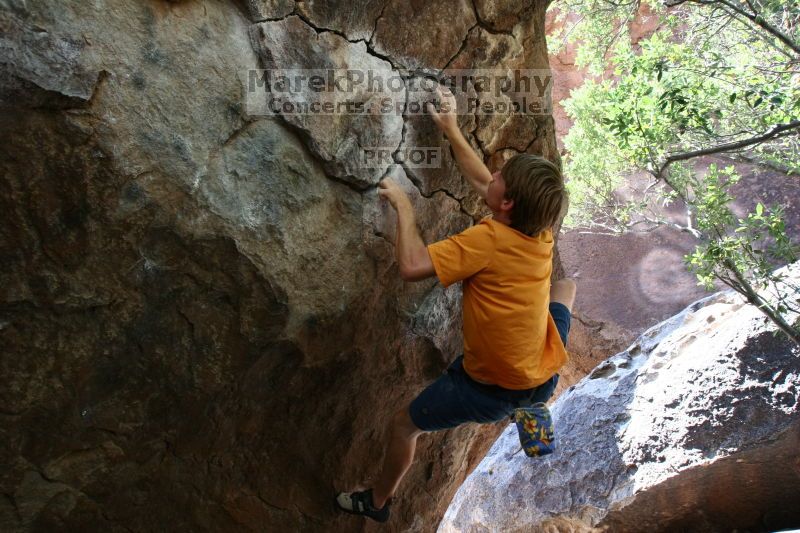 Rock climbing in Hueco Tanks State Park and Historic Site during the Hueco Tanks Awesome Fest 2.0 trip, Saturday, September 04, 2010.
Filename: SRM_20100904_13172779.JPG
Aperture: f/4.0
Shutter Speed: 1/200
Body: Canon EOS 20D
Lens: Canon EF 16-35mm f/2.8 L