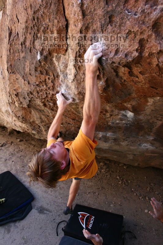 Rock climbing in Hueco Tanks State Park and Historic Site during the Hueco Tanks Awesome Fest 2.0 trip, Saturday, September 04, 2010.
Filename: SRM_20100904_13365216.JPG
Aperture: f/4.0
Shutter Speed: 1/400
Body: Canon EOS 20D
Lens: Canon EF 16-35mm f/2.8 L