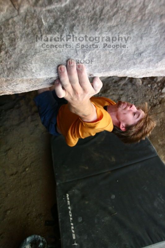 Rock climbing in Hueco Tanks State Park and Historic Site during the Hueco Tanks Awesome Fest 2.0 trip, Saturday, September 04, 2010.
Filename: SRM_20100904_15023137.JPG
Aperture: f/2.8
Shutter Speed: 1/200
Body: Canon EOS 20D
Lens: Canon EF 16-35mm f/2.8 L