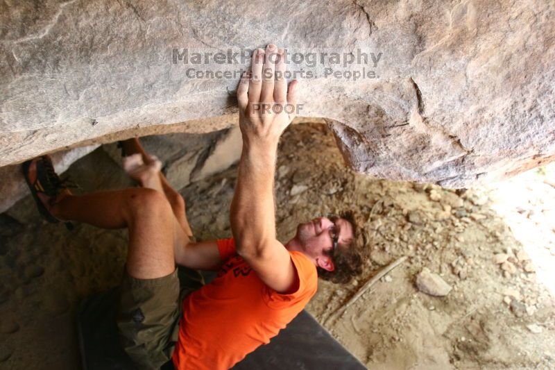 Rock climbing in Hueco Tanks State Park and Historic Site during the Hueco Tanks Awesome Fest 2.0 trip, Saturday, September 04, 2010.
Filename: SRM_20100904_15034448.JPG
Aperture: f/2.8
Shutter Speed: 1/200
Body: Canon EOS 20D
Lens: Canon EF 16-35mm f/2.8 L