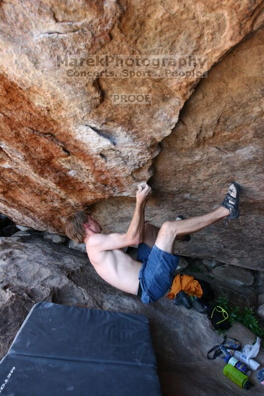 Rock climbing in Hueco Tanks State Park and Historic Site during the Hueco Tanks Awesome Fest 2.0 trip, Saturday, September 04, 2010.
Filename: SRM_20100904_15290372.JPG
Aperture: f/4.0
Shutter Speed: 1/400
Body: Canon EOS 20D
Lens: Canon EF 16-35mm f/2.8 L