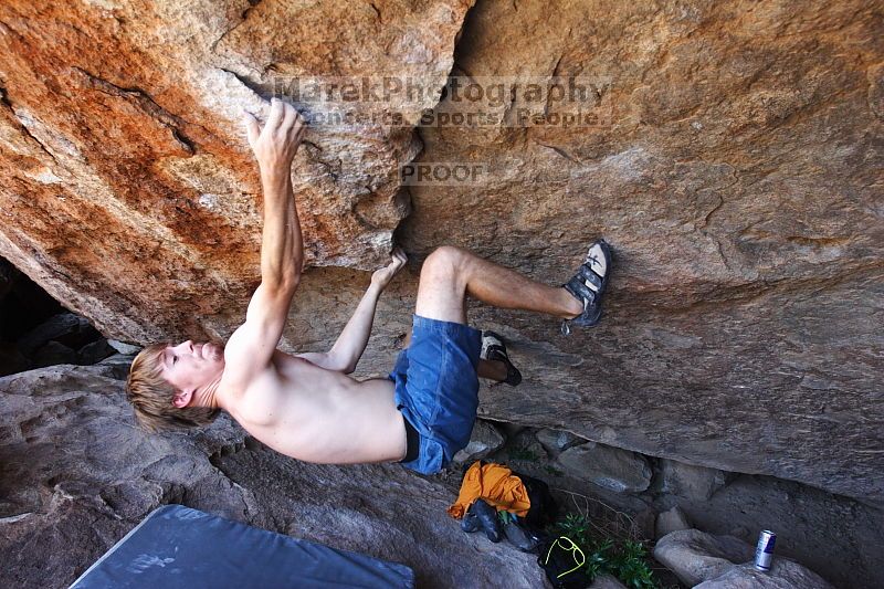 Rock climbing in Hueco Tanks State Park and Historic Site during the Hueco Tanks Awesome Fest 2.0 trip, Saturday, September 04, 2010.
Filename: SRM_20100904_15343689.JPG
Aperture: f/4.0
Shutter Speed: 1/400
Body: Canon EOS 20D
Lens: Canon EF 16-35mm f/2.8 L