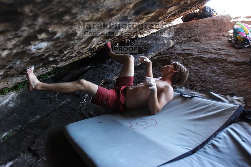 Rock climbing in Hueco Tanks State Park and Historic Site during the Hueco Tanks Awesome Fest 2.0 trip, Sunday, September 05, 2010.
Filename: SRM_20100905_16134341.JPG
Aperture: f/2.8
Shutter Speed: 1/200
Body: Canon EOS 20D
Lens: Canon EF 16-35mm f/2.8 L