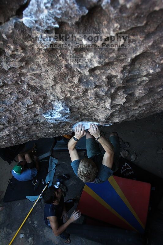 Rock climbing in Hueco Tanks State Park and Historic Site during the Hueco Tanks Awesome Fest 2.0 trip, Sunday, September 05, 2010.
Filename: SRM_20100905_19034492.JPG
Aperture: f/4.0
Shutter Speed: 1/200
Body: Canon EOS 20D
Lens: Canon EF 16-35mm f/2.8 L