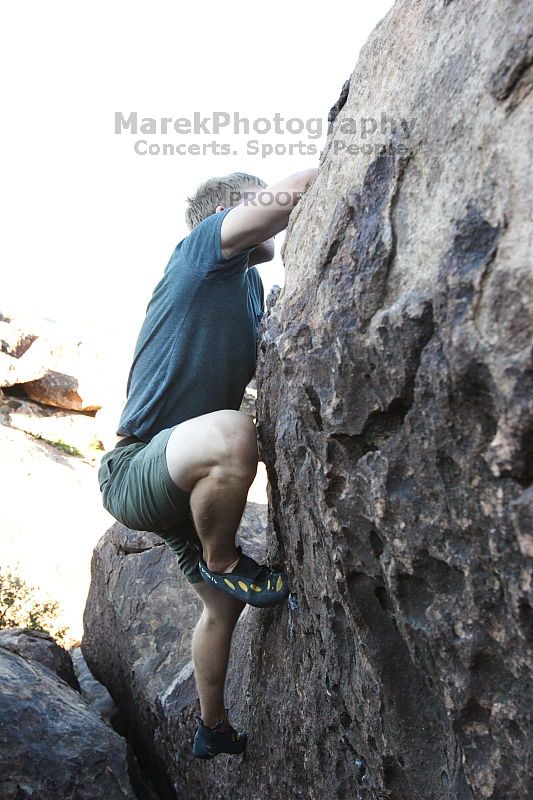 Rock climbing in Hueco Tanks State Park and Historic Site during the Hueco Tanks Awesome Fest 2.0 trip, Sunday, September 05, 2010.
Filename: SRM_20100905_19150842.JPG
Aperture: f/5.6
Shutter Speed: 1/250
Body: Canon EOS 20D
Lens: Canon EF 16-35mm f/2.8 L
