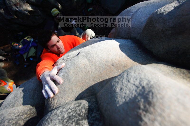 Bouldering in the southeast during Spring Break 2013.

Filename: SRM_20130312_16040223.JPG
Aperture: f/4.0
Shutter Speed: 1/2500
Body: Canon EOS-1D Mark II
Lens: Canon EF 16-35mm f/2.8 L