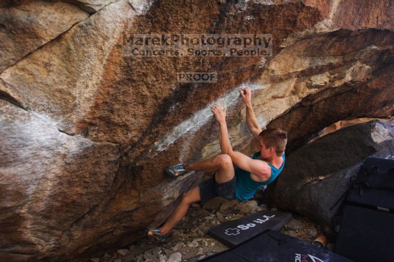 Bouldering in Hueco Tanks on 04/11/2016 with Blue Lizard Climbing and Yoga
Filename: SRM_20160411_1659050.jpg
Aperture: f/3.5
Shutter Speed: 1/320
Body: Canon EOS 20D
Lens: Canon EF 16-35mm f/2.8 L