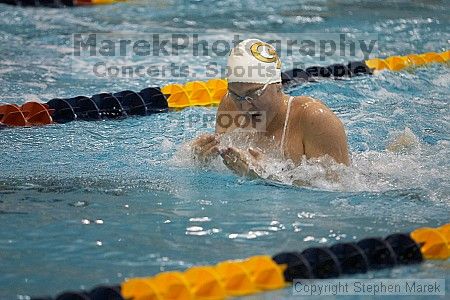 Laura Heiser placed 5th in the women's 100 yd breaststroke against UVA

Filename: crw_3789_std.jpg
Aperture: f/2.8
Shutter Speed: 1/500
Body: Canon EOS DIGITAL REBEL
Lens: Canon EF 80-200mm f/2.8 L