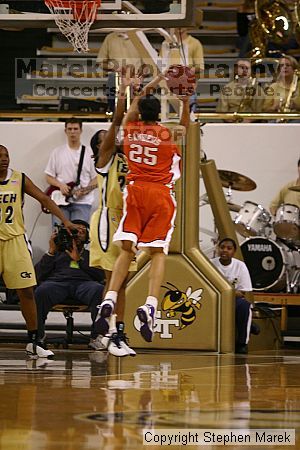 The Georgia Tech women's basketball team played Clemson.

Filename: img_0743_std.jpg
Aperture: f/2.8
Shutter Speed: 1/320
Body: Canon EOS DIGITAL REBEL
Lens: Canon EF 80-200mm f/2.8 L