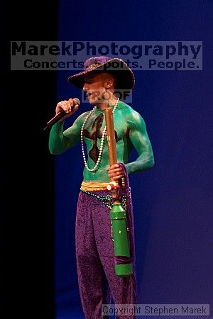 The superhero contest, which took place earlier in the day, was brought on stage in between acts at the Mock Rock competition at the Ferst Center.

Filename: crw_1636_std.jpg
Aperture: f/2.8
Shutter Speed: 1/60
Body: Canon EOS DIGITAL REBEL
Lens: Canon EF 80-200mm f/2.8 L