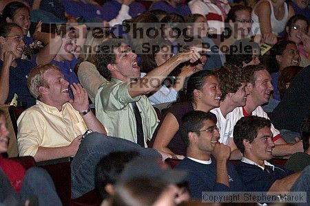 Dance contest in between acts at the Mock Rock competition at the Ferst Center.

Filename: crw_1688_std.jpg
Aperture: f/2.8
Shutter Speed: 1/160
Body: Canon EOS DIGITAL REBEL
Lens: Canon EF 80-200mm f/2.8 L