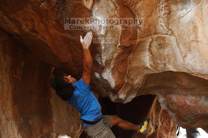 Bouldering in Hueco Tanks on 10/19/2018 with Blue Lizard Climbing and Yoga

Filename: SRM_20181019_1408033.jpg
Aperture: f/2.8
Shutter Speed: 1/400
Body: Canon EOS-1D Mark II
Lens: Canon EF 50mm f/1.8 II
