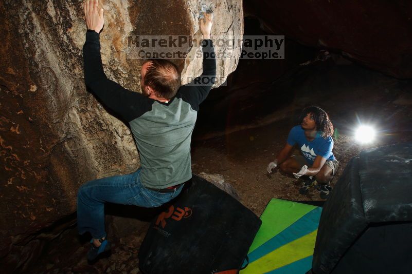 Bouldering in Hueco Tanks on 10/19/2018 with Blue Lizard Climbing and Yoga

Filename: SRM_20181019_1715240.jpg
Aperture: f/6.3
Shutter Speed: 1/250
Body: Canon EOS-1D Mark II
Lens: Canon EF 16-35mm f/2.8 L