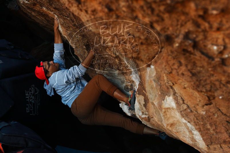 Bouldering in Hueco Tanks on 11/02/2018 with Blue Lizard Climbing and Yoga

Filename: SRM_20181102_1017020.jpg
Aperture: f/4.0
Shutter Speed: 1/320
Body: Canon EOS-1D Mark II
Lens: Canon EF 50mm f/1.8 II