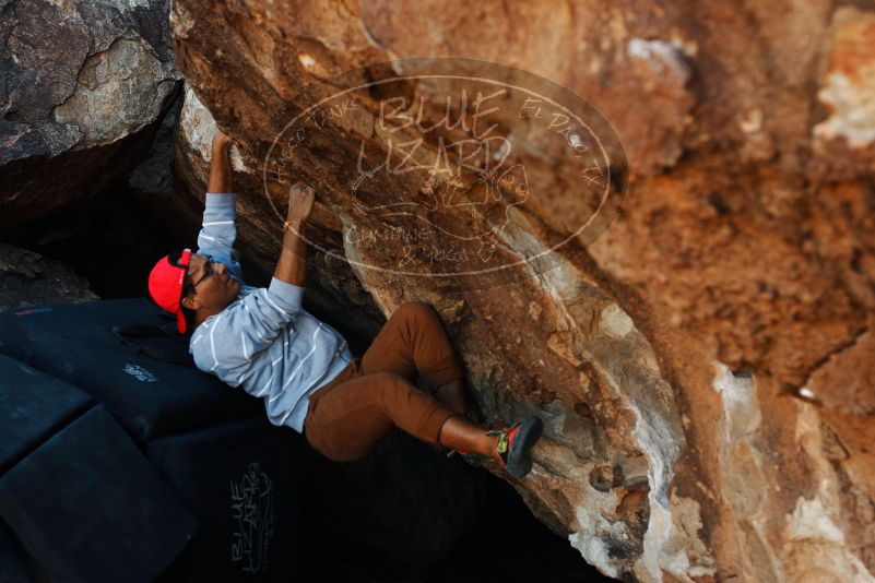 Bouldering in Hueco Tanks on 11/02/2018 with Blue Lizard Climbing and Yoga

Filename: SRM_20181102_1017081.jpg
Aperture: f/4.0
Shutter Speed: 1/320
Body: Canon EOS-1D Mark II
Lens: Canon EF 50mm f/1.8 II