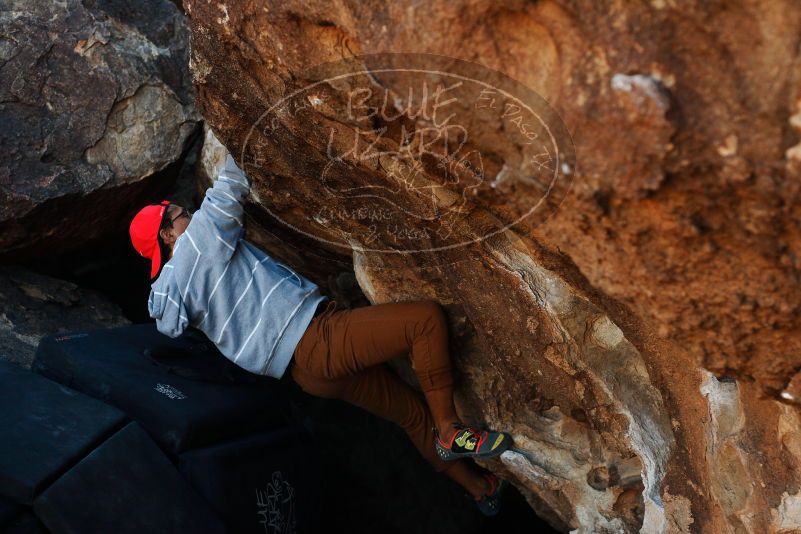 Bouldering in Hueco Tanks on 11/02/2018 with Blue Lizard Climbing and Yoga
Filename: SRM_20181102_1017111.jpg
Aperture: f/4.0
Shutter Speed: 1/400
Body: Canon EOS-1D Mark II
Lens: Canon EF 50mm f/1.8 II