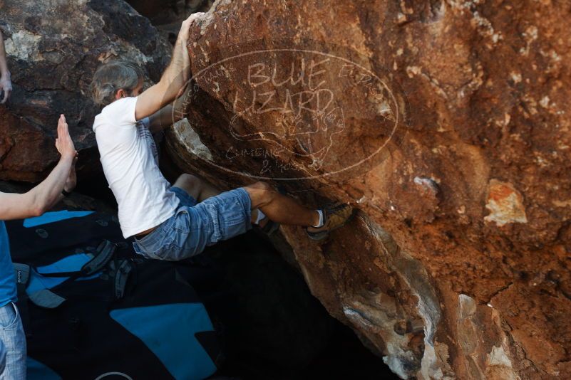 Bouldering in Hueco Tanks on 11/02/2018 with Blue Lizard Climbing and Yoga
Filename: SRM_20181102_1020520.jpg
Aperture: f/4.0
Shutter Speed: 1/400
Body: Canon EOS-1D Mark II
Lens: Canon EF 50mm f/1.8 II