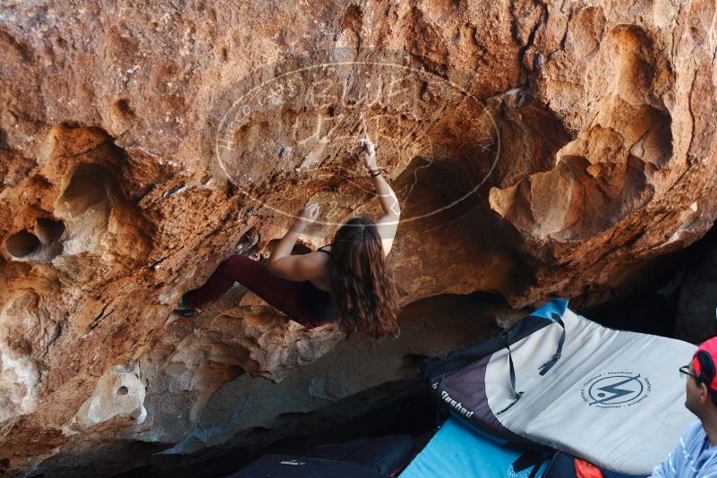 Bouldering in Hueco Tanks on 11/02/2018 with Blue Lizard Climbing and Yoga
Filename: SRM_20181102_1054141.jpg
Aperture: f/4.0
Shutter Speed: 1/320
Body: Canon EOS-1D Mark II
Lens: Canon EF 50mm f/1.8 II