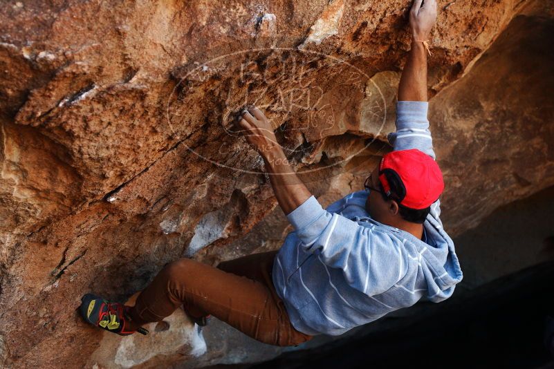 Bouldering in Hueco Tanks on 11/02/2018 with Blue Lizard Climbing and Yoga
Filename: SRM_20181102_1100390.jpg
Aperture: f/4.0
Shutter Speed: 1/400
Body: Canon EOS-1D Mark II
Lens: Canon EF 50mm f/1.8 II