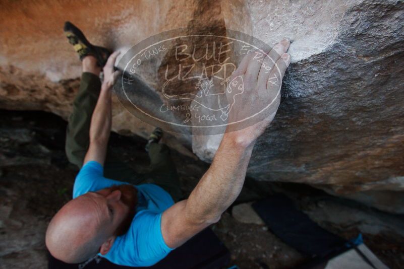 Bouldering in Hueco Tanks on 11/02/2018 with Blue Lizard Climbing and Yoga
Filename: SRM_20181102_1301220.jpg
Aperture: f/4.5
Shutter Speed: 1/400
Body: Canon EOS-1D Mark II
Lens: Canon EF 16-35mm f/2.8 L