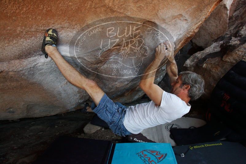 Bouldering in Hueco Tanks on 11/02/2018 with Blue Lizard Climbing and Yoga
Filename: SRM_20181102_1314550.jpg
Aperture: f/4.5
Shutter Speed: 1/320
Body: Canon EOS-1D Mark II
Lens: Canon EF 16-35mm f/2.8 L