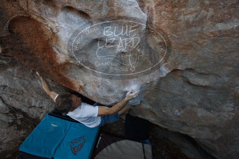 Bouldering in Hueco Tanks on 11/02/2018 with Blue Lizard Climbing and Yoga
Filename: SRM_20181102_1316180.jpg
Aperture: f/4.5
Shutter Speed: 1/640
Body: Canon EOS-1D Mark II
Lens: Canon EF 16-35mm f/2.8 L