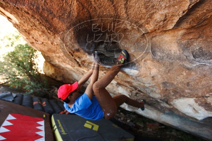 Bouldering in Hueco Tanks on 11/02/2018 with Blue Lizard Climbing and Yoga
Filename: SRM_20181102_1352350.jpg
Aperture: f/4.0
Shutter Speed: 1/320
Body: Canon EOS-1D Mark II
Lens: Canon EF 16-35mm f/2.8 L