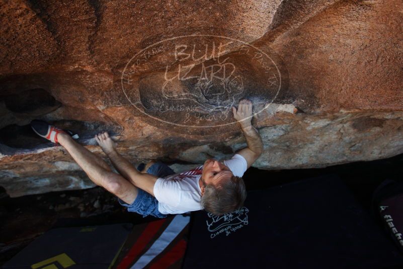 Bouldering in Hueco Tanks on 11/02/2018 with Blue Lizard Climbing and Yoga
Filename: SRM_20181102_1358150.jpg
Aperture: f/4.0
Shutter Speed: 1/250
Body: Canon EOS-1D Mark II
Lens: Canon EF 16-35mm f/2.8 L