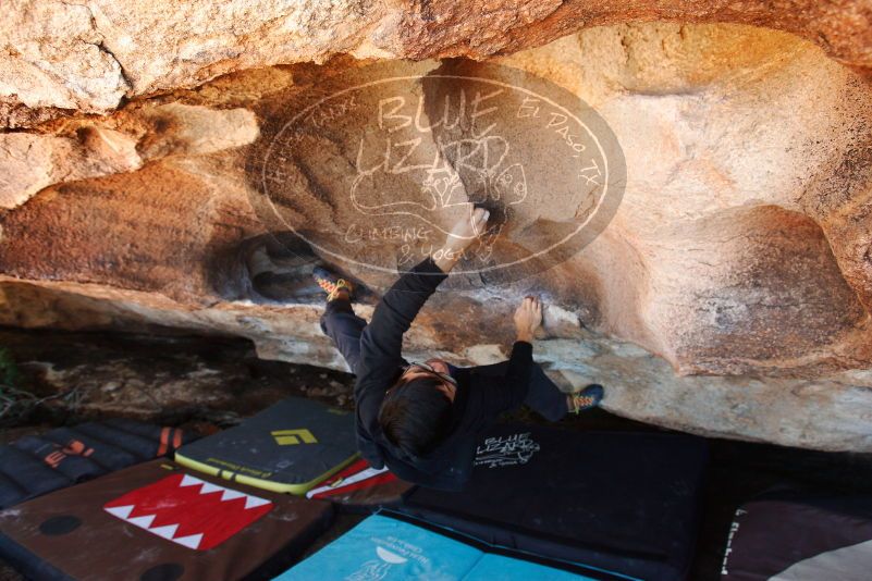 Bouldering in Hueco Tanks on 11/02/2018 with Blue Lizard Climbing and Yoga

Filename: SRM_20181102_1411020.jpg
Aperture: f/5.0
Shutter Speed: 1/160
Body: Canon EOS-1D Mark II
Lens: Canon EF 16-35mm f/2.8 L