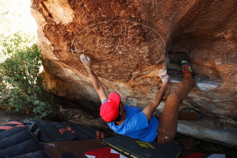 Bouldering in Hueco Tanks on 11/02/2018 with Blue Lizard Climbing and Yoga

Filename: SRM_20181102_1423151.jpg
Aperture: f/4.5
Shutter Speed: 1/250
Body: Canon EOS-1D Mark II
Lens: Canon EF 16-35mm f/2.8 L