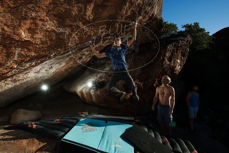 Bouldering in Hueco Tanks on 11/02/2018 with Blue Lizard Climbing and Yoga
Filename: SRM_20181102_1650340.jpg
Aperture: f/9.0
Shutter Speed: 1/250
Body: Canon EOS-1D Mark II
Lens: Canon EF 16-35mm f/2.8 L