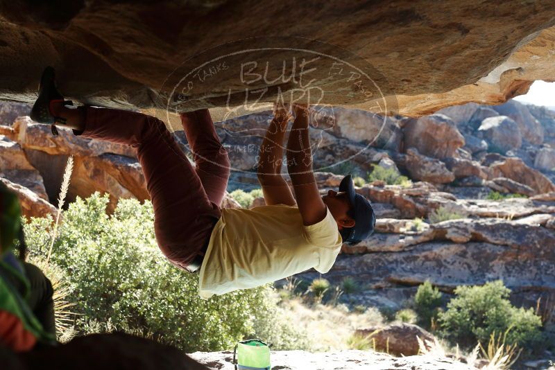 Bouldering in Hueco Tanks on 11/03/2018 with Blue Lizard Climbing and Yoga
Filename: SRM_20181103_1008201.jpg
Aperture: f/5.6
Shutter Speed: 1/400
Body: Canon EOS-1D Mark II
Lens: Canon EF 50mm f/1.8 II