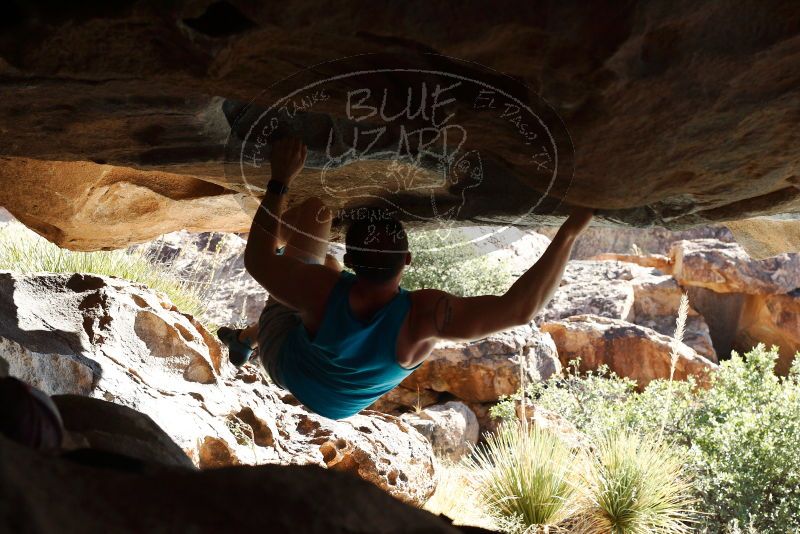 Bouldering in Hueco Tanks on 11/03/2018 with Blue Lizard Climbing and Yoga
Filename: SRM_20181103_1036591.jpg
Aperture: f/5.6
Shutter Speed: 1/640
Body: Canon EOS-1D Mark II
Lens: Canon EF 50mm f/1.8 II