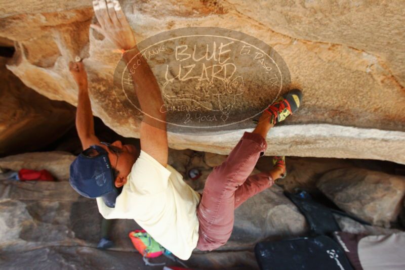 Bouldering in Hueco Tanks on 11/03/2018 with Blue Lizard Climbing and Yoga
Filename: SRM_20181103_1047380.jpg
Aperture: f/5.6
Shutter Speed: 1/400
Body: Canon EOS-1D Mark II
Lens: Canon EF 16-35mm f/2.8 L