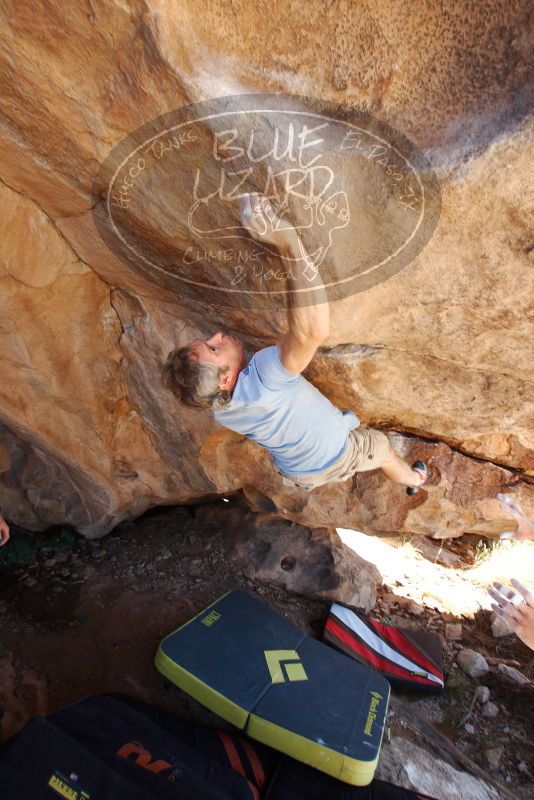 Bouldering in Hueco Tanks on 11/03/2018 with Blue Lizard Climbing and Yoga

Filename: SRM_20181103_1134140.jpg
Aperture: f/5.6
Shutter Speed: 1/320
Body: Canon EOS-1D Mark II
Lens: Canon EF 16-35mm f/2.8 L